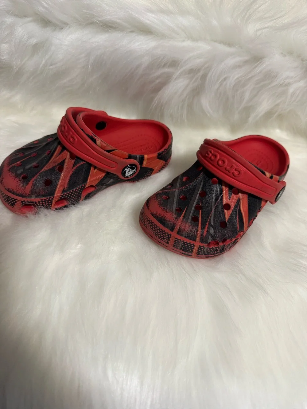 CROCS Kids Red and Black Graphic Clog